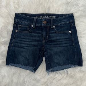 American Eagle denim short short size 0